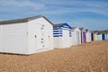 British beach huts, Sussex Royalty Free Stock Photo