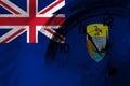 British, Britain, Saint Helena flag with clock close to midnight in the background. Happy New Year concept