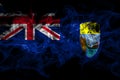 British, Britain, Saint Helena smoke flag isolated on black background Royalty Free Stock Photo