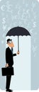 British businessman under umbrella