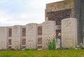 British Cemetery flanders fields great world war Royalty Free Stock Photo