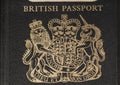 British coat of arms on a passport Royalty Free Stock Photo