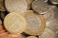 British Coins Full Frame Background Royalty Free Stock Photo