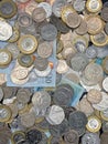 British coins and notes Royalty Free Stock Photo