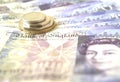 British coins and notes Royalty Free Stock Photo