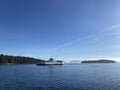 A British Columbia ferry coming into harbour