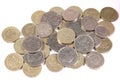 British currency coins Royalty Free Stock Photo