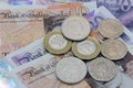 Money investments British currency sterling Notes and coins