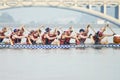 British Dragon Boat Race Team Royalty Free Stock Photo