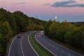 British dual carriageway road