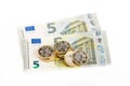 British and Euro currency Royalty Free Stock Photo