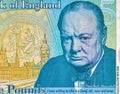 British five pounds banknote closeup