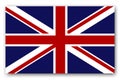 British flag. Banner of England. Symbol of united kingdom. Sign of the great English kingdom. Vector image.