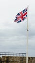 British flag flying above Fort St. Catherine, St. George's Island, Bermuda