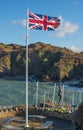 British flag at Ilfracombe, Devon, England Royalty Free Stock Photo