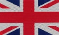 A british flag made in colored metal grate. National flag of United Kingdom Royalty Free Stock Photo