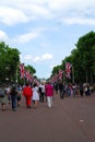 British flags at the Mall in London for Queen's Jubilee