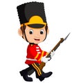 British guardsman cartoon Royalty Free Stock Photo