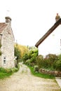 British stone house wall style scenic. Royalty Free Stock Photo