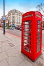 British icon red phone boot in Oxford Street, on April 15, 2013 in London, UK