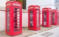British Icon Telephone boxes of four in Belgrave Road