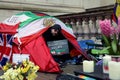 British-Iranian Vahid Beheshti on day 43 of a hunger strike at the Foreign Office in London on April 6, 2023 Royalty Free Stock Photo