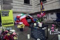 British-Iranian Vahid Beheshti on day 43 of a hunger strike at the Foreign Office in London on April 6, 2023 Royalty Free Stock Photo