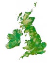 The British Isles with clipping path Royalty Free Stock Photo