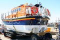 British lifeboat on launching trailer