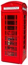 British London Red Phone Booth Isolated Royalty Free Stock Photo