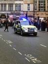 British Metropolitan Police car on Syrian Protest/March