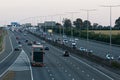 British road transport. Traffic on motorway. Royalty Free Stock Photo