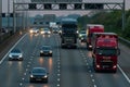 Evening traffic on British motorway M1 Royalty Free Stock Photo