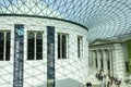 The British Museum futuristic glass ceiling roof of the Great Court central quadrangle Royalty Free Stock Photo