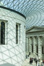 The British Museum futuristic glass ceiling roof of the Great Court Royalty Free Stock Photo