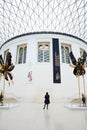 British Museum Great Court interior, one person, London Royalty Free Stock Photo