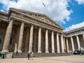 The British Museum main entrance with tall column architecture.