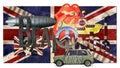 British Music Bands Grunge Pop Art Royalty Free Stock Photo