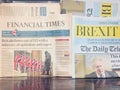 British newspaper on Brexit day 31 January 2020