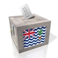 The British Ocean Indian Territory - wooden ballot box - voting concept