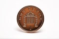 A British One Penny Coin Close-Up Royalty Free Stock Photo