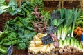 British parsnips, leek, savoy cabbage and other vegetables