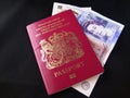 British Passport and money Royalty Free Stock Photo