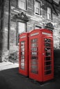 British phone boxes Royalty Free Stock Photo