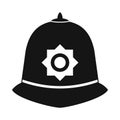 British police helmet icon, simple style