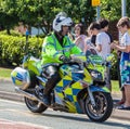 British Police Office and Motorbike