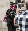 British Police Officer Blended With Union Jack Flag