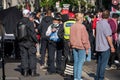 British police officers at a Freedom for Palestine protest rally in London