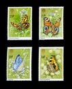 British postage stamps with butterflies