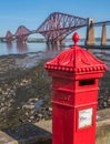 British Postbox And Forth Bridge